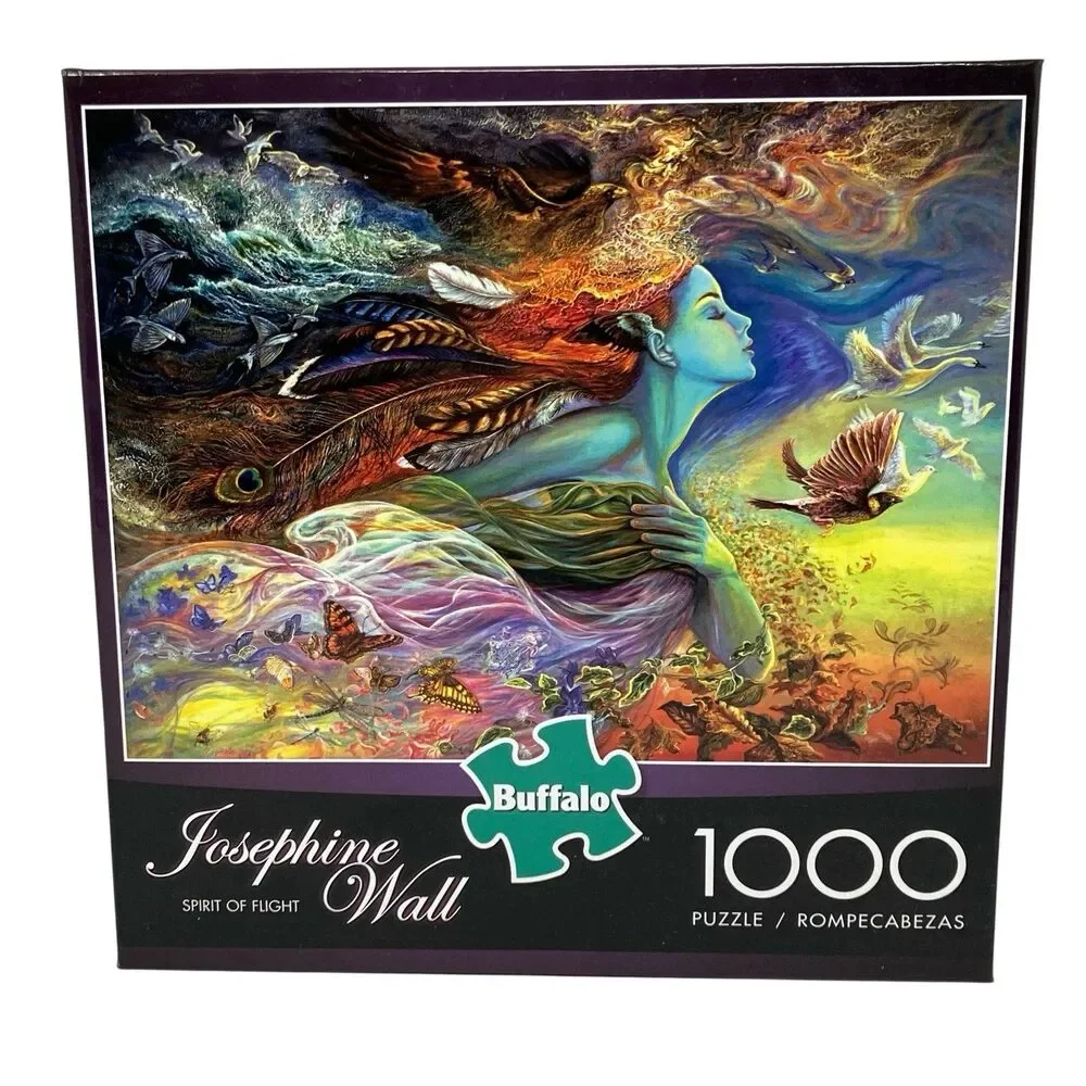 Buffalo Puzzle Spirit Of Flight 1000 Piece Surreal Fantasy Goddess Artwork Birds